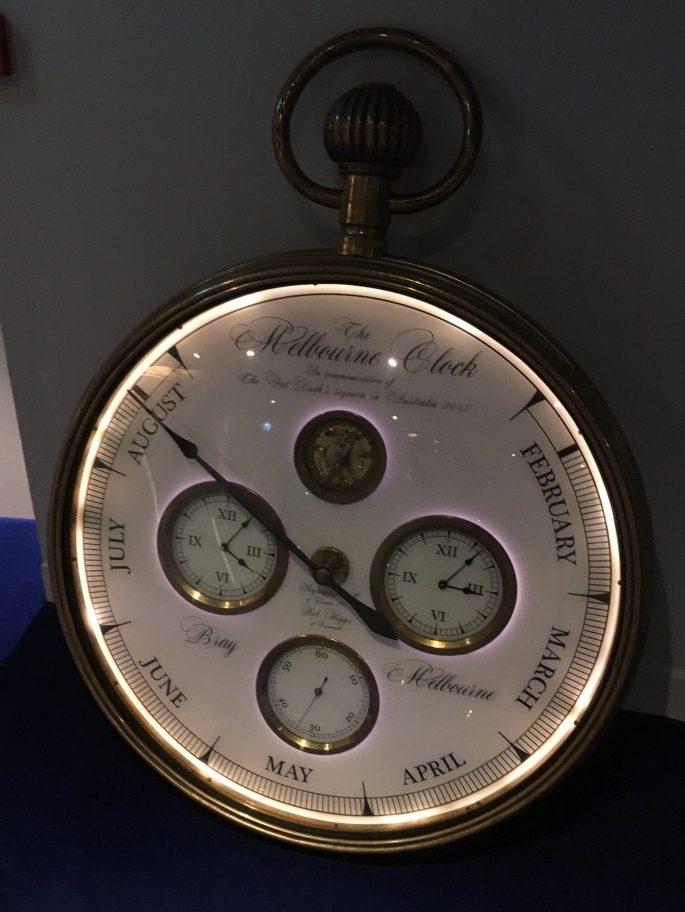 Die "Melbourne Clock" zeigt an, wie lange das Restaurant zu Gast am anderen Ende der Welt war.