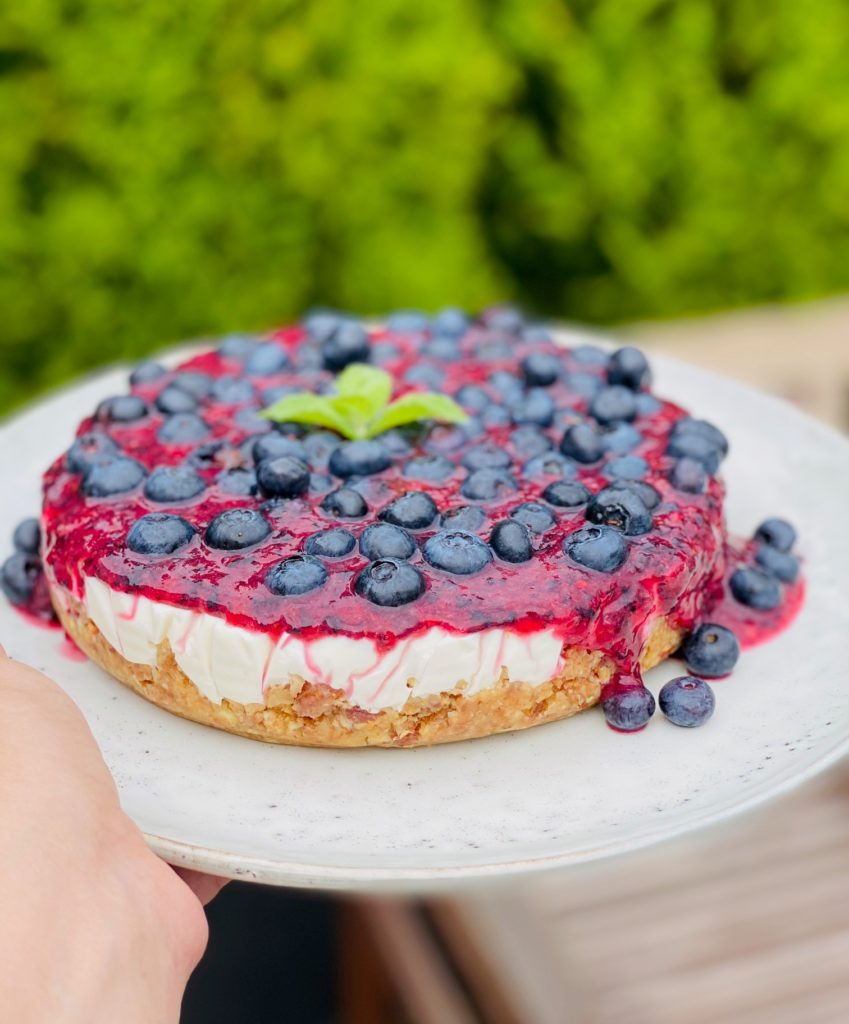 Ohne backen: Blueberry Cheesecake.