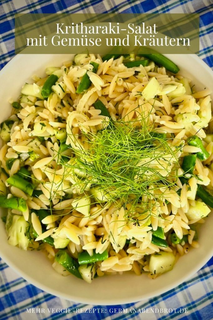 Pin Grüner Kritharaki-Salat German Abendbrot.